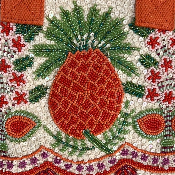 American & Beyond | Fringe Fiesta Pineapple Tote w/ Crossbody Strap - Picture 2 of 8